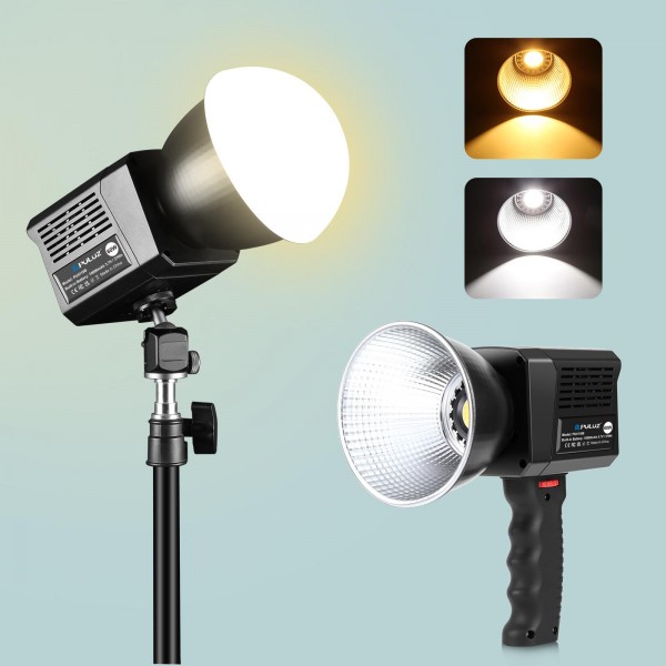 PULUZ 60W Studio Video Light 2500K-6500K Dual Color Temperature Professional Photography Fill Light (Black)