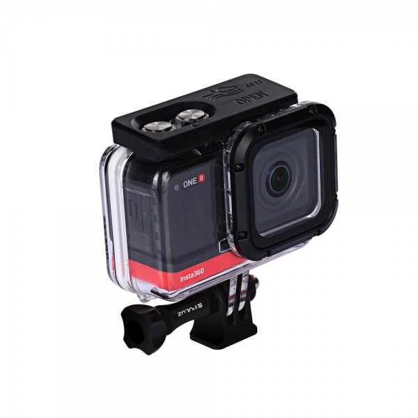 PULUZ 60m Underwater Depth Diving Case Waterproof Camera Housing for Insta360 ONE R 4K Wide-angle Edition(Transparent)