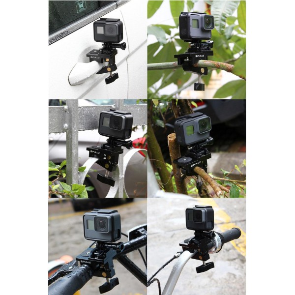 PULUZ Aluminium Alloy Mount Universal Fixing Clamp for GoPro, Insta360, DJI and Other Action Cameras