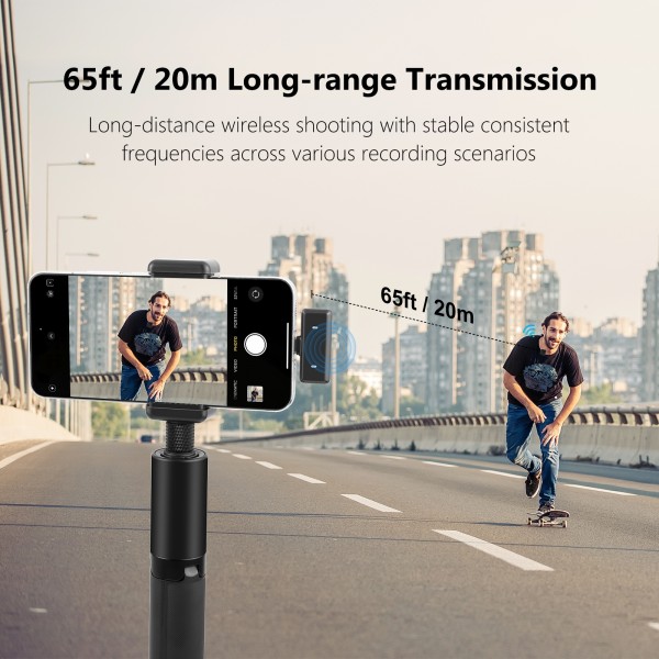 PULUZ SmartLink WS300 Magnetic Lavalier Wireless Microphone with Charging Case Box, 8 Pin RX Receiver and 2 TX Microphones (Black)