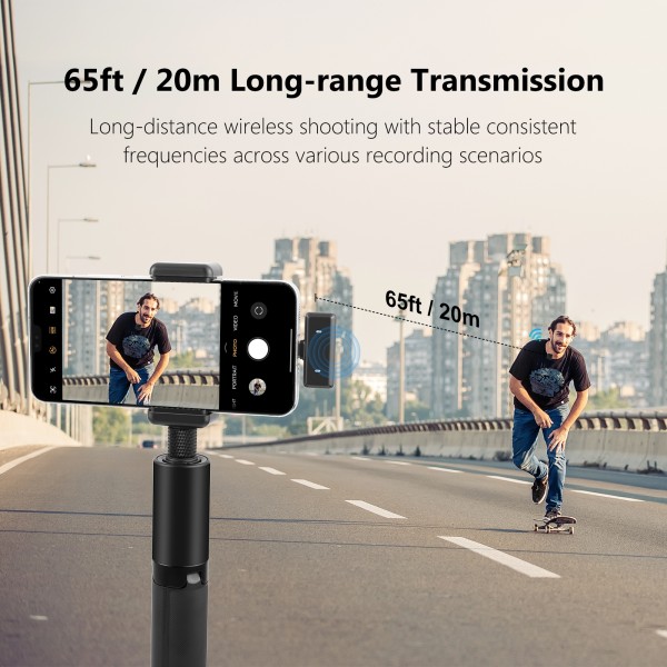 PULUZ SmartLink WS300 Magnetic Lavalier Wireless Microphone with Charging Case Box, Type-C RX Receiver and 2 TX Microphones (Black)