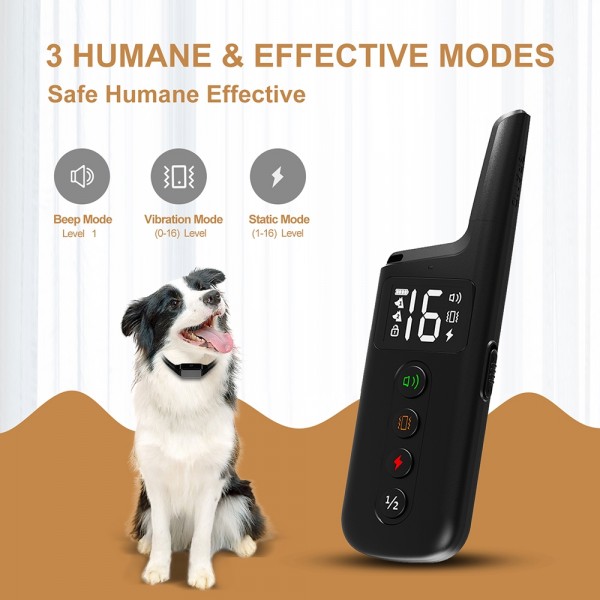 Pet Wrap-around Electric Shock Column Powerful Electronic Training Collar, Style: Receiver + Remote