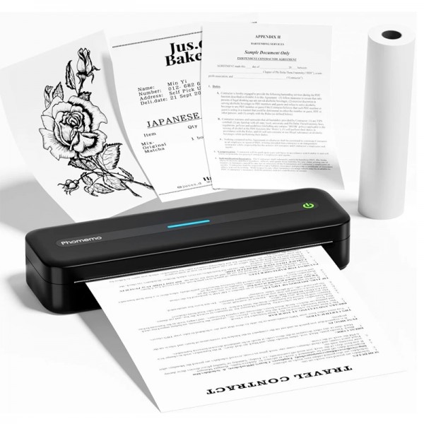 Phomemo M832 300dpi Wireless Thermal Portable Printer, Size: A4 Version(Black)