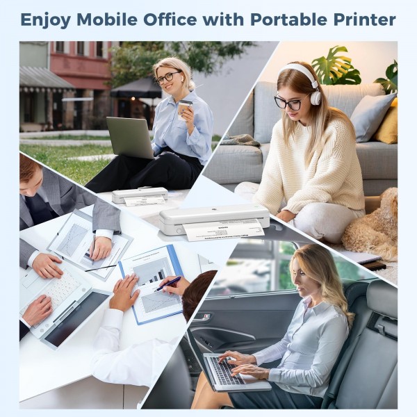 Phomemo M834 Wireless Bluetooth Thermal Printer Support Multi-Size Thermal Paper