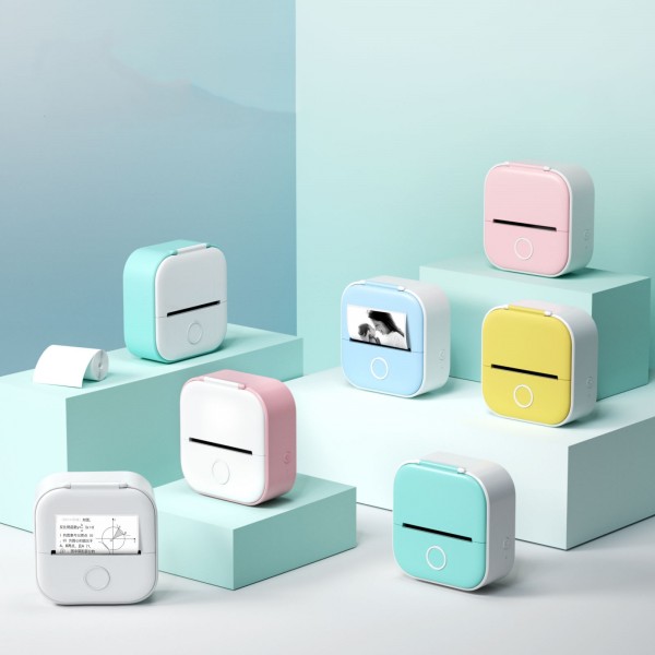 Phomemo T02 Standard Error Mini Pocket Small Portable Bluetooth Phone Photo Label Thermal Printer(White Green)