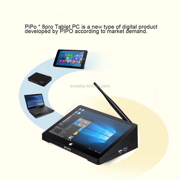 PiPo X8 Pro TV Box Style Mini PC, 4GB + 64GB, 7 inch Windows 10, Intel Celeron N4020 Dual Core, Support TF Card / Bluetooth / WiFi / LAN / HDMI, US/EU Plug