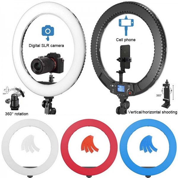 Pixel R60C 60W Live Photography Video Remote Control Ring Fill Light(B Set+UK Plug Adapter)