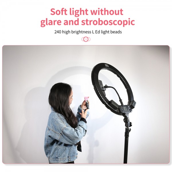 Pixel R60C 60W Live Photography Video Remote Control Ring Fill Light(B Set+UK Plug Adapter)