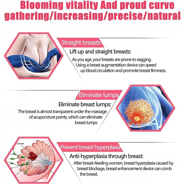 Portable USB Charging Chest Electric Massage Instrument, Style:Ordinary Paragraph(A Cup)