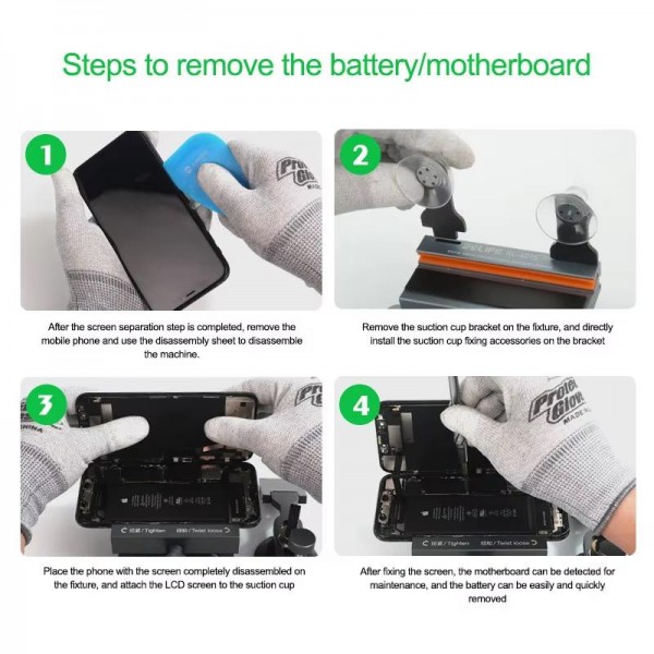 RELIFE RL-601S Plus 2 In 1 Split Screen Rotating Mobile Phone Repair Fixture Multifunctional Rotating Clamp