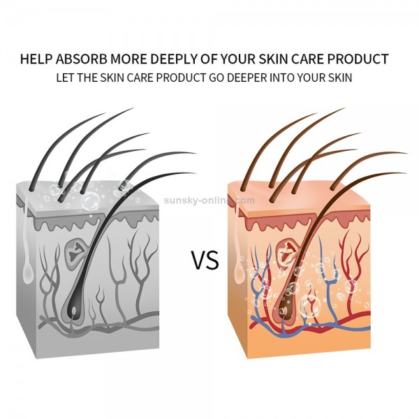 Radio Mesotherapy Electroporation Face Beauty Pen Radio Frequency LED Photon Face Skin Rejuvenation Remover Wrinkle(Pearl White)