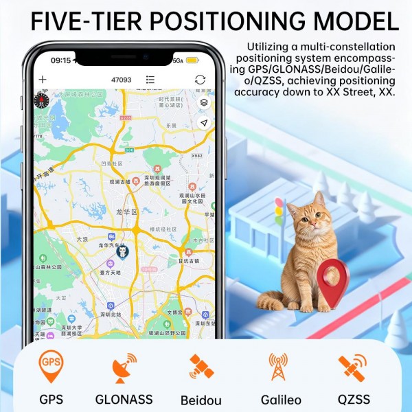 Real-Time GPS/WIFI Location SOS Distress Electronic Fence Alert Pet Collar(Orange)