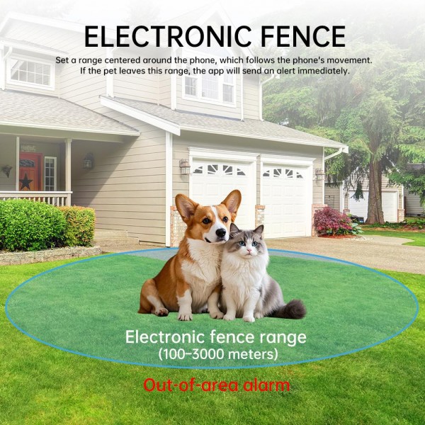 Real-Time GPS/WIFI Location SOS Distress Electronic Fence Alert Pet Collar(Orange)