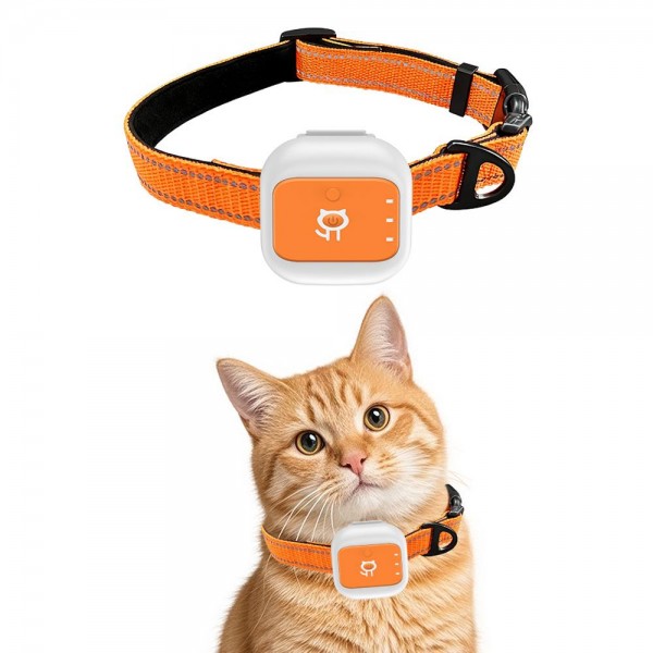 Real-Time GPS/WIFI Location SOS Distress Electronic Fence Alert Pet Collar(Orange)