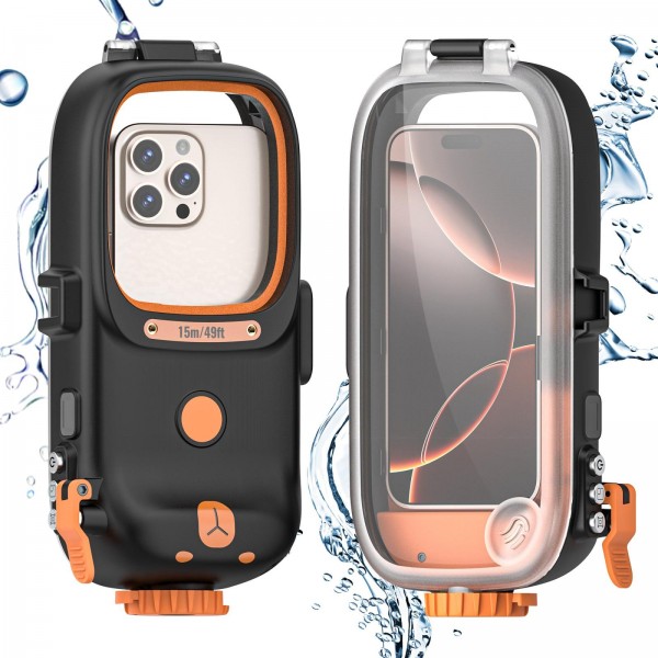 RedPepper Diving Case 15m Waterproof Protective Case for iPhone / Samsung / vivo / Huawei / Xiaomi(Black)