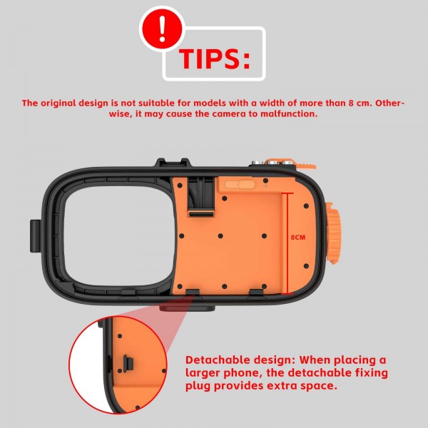 RedPepper Diving Case 15m Waterproof Protective Case for iPhone / Samsung / vivo / Huawei / Xiaomi(Black)