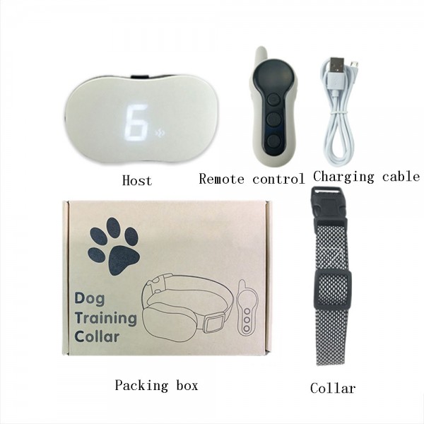Remote Control Dog Training Device Bark Stopper Rechargeable Collar Waterproof Electric Shock Vibration Trainer, Specification: One for One, Random Package Delivery