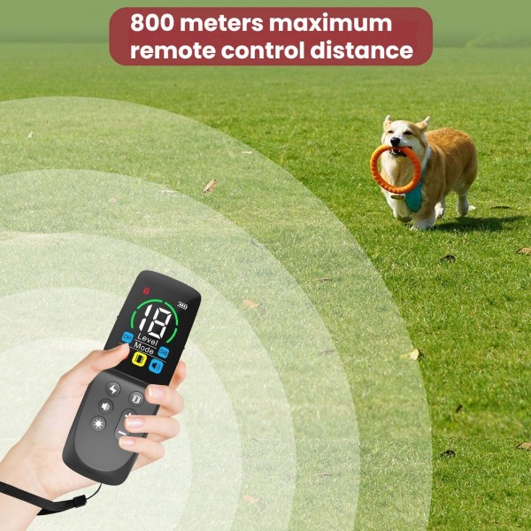 Remote-controlled Color Screen Dog Barking Control Device, Specification: Electric Shock