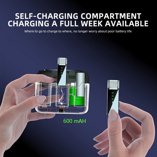 S16-S One To Two  Yellow  Digital Display Wireless Lavalier Microphone With Charging Compartment,Spec: 8 Pin Interface