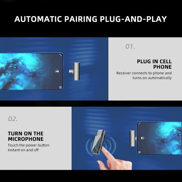 S16-S One To Two  Yellow  Digital Display Wireless Lavalier Microphone With Charging Compartment,Spec: 8 Pin Interface