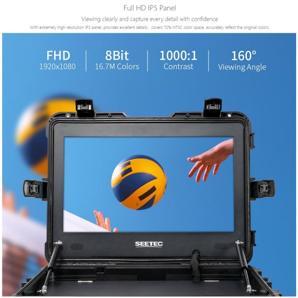 SEETEC WPC215 21.5 inch 1000nit High Bright Portable Carry-on Director Monitor Full HD 1920x1080 Monitor (EU Plug)