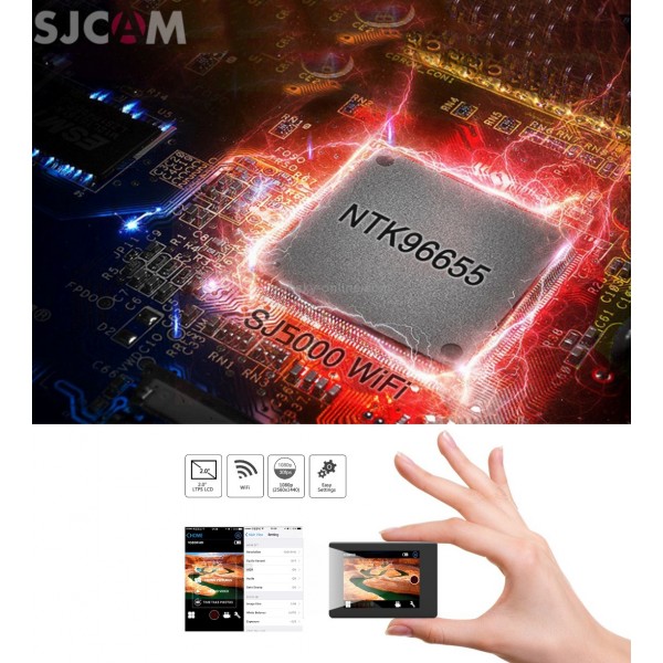 SJCAM SJ5000X WiFi Ultra HD 2K 2.0 inch LCD Sports Camcorder with Waterproof Case, 170 Degrees Wide Angle Lens, 30m Waterproof(Gold)