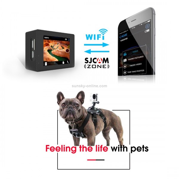 SJCAM SJ5000X WiFi Ultra HD 2K 2.0 inch LCD Sports Camcorder with Waterproof Case, 170 Degrees Wide Angle Lens, 30m Waterproof(Gold)