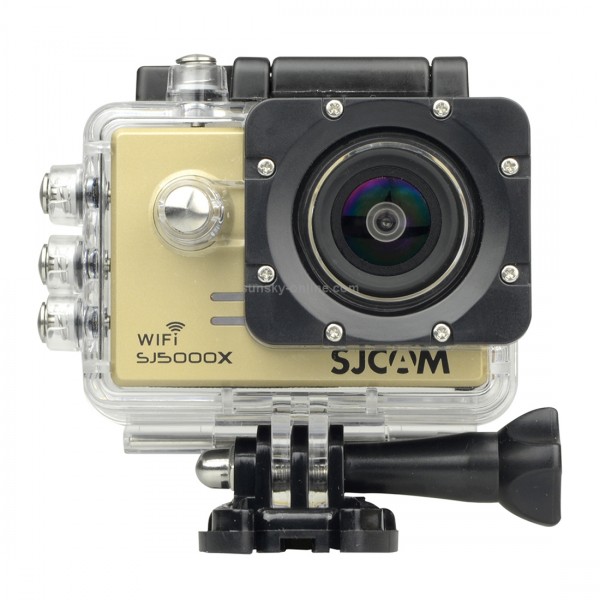 SJCAM SJ5000X WiFi Ultra HD 2K 2.0 inch LCD Sports Camcorder with Waterproof Case, 170 Degrees Wide Angle Lens, 30m Waterproof(Gold)
