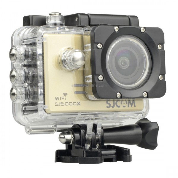 SJCAM SJ5000X WiFi Ultra HD 2K 2.0 inch LCD Sports Camcorder with Waterproof Case, 170 Degrees Wide Angle Lens, 30m Waterproof(Gold)