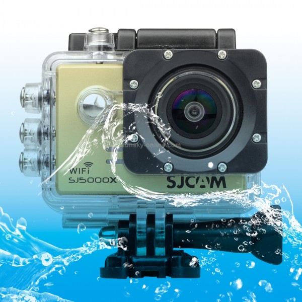SJCAM SJ5000X WiFi Ultra HD 2K 2.0 inch LCD Sports Camcorder with Waterproof Case, 170 Degrees Wide Angle Lens, 30m Waterproof(Gold)