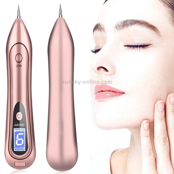 SONGSUN X2 Professional Portable Skin Spot Tattoo Freckle Removal Machine Mole Dot Removing Laser Plasma Beauty Care Pen with LCD Display Screen & 9 Gears Adjustment(Rose Gold)