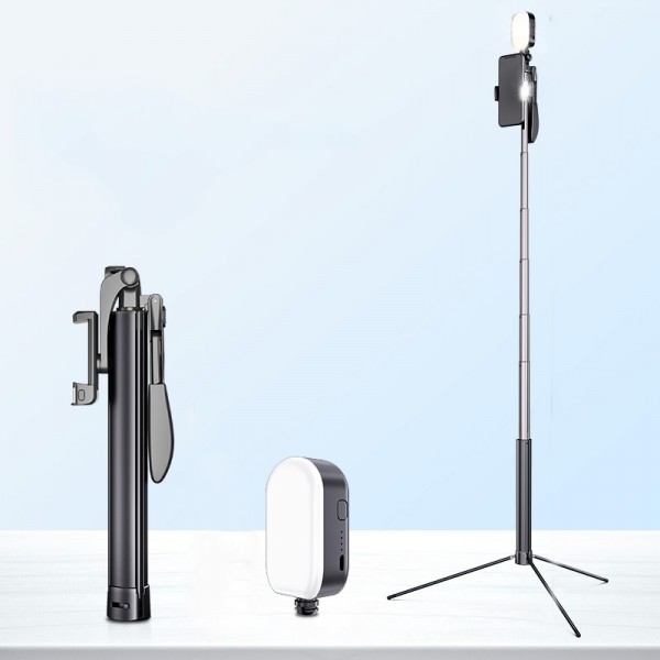 SSKY A21 Live Foldable Photography Fill Light Beauty Bracket Mobile Phone Anti-shake Stabilizer, Size:160cm+Double Fill Light