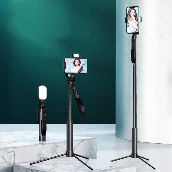 SSKY A21 Live Foldable Photography Fill Light Beauty Bracket Mobile Phone Anti-shake Stabilizer, Size:160cm+Double Fill Light
