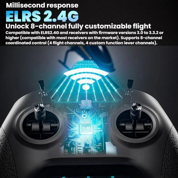 STARTRC C8 ELRS Remote Control Drone Training Aeromodelling Remote Control Traversing Aircraft Simulator Handle, Spec: Single Handle