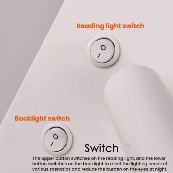 Simple Bedroom Bedside LED Wall Lamp Hotel Room USB Reading Light, Size: Wireless Charger Right(Matt White)