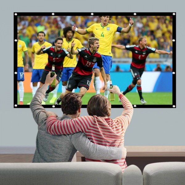 Simple Micro Projector Film Canvas Curtain, 120 Inches (16:9) Projected Area: 265.6x149.4cm