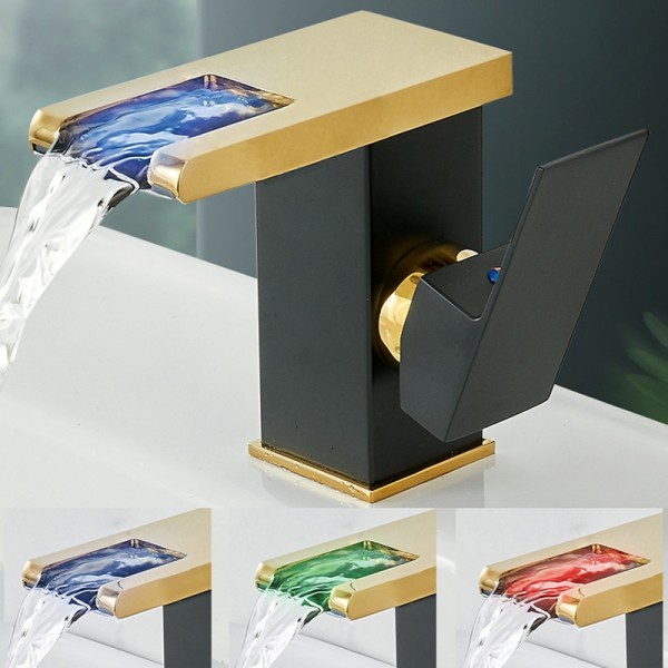 Smart Color-changing Temperature Recognition Faucet, Specification: D Style