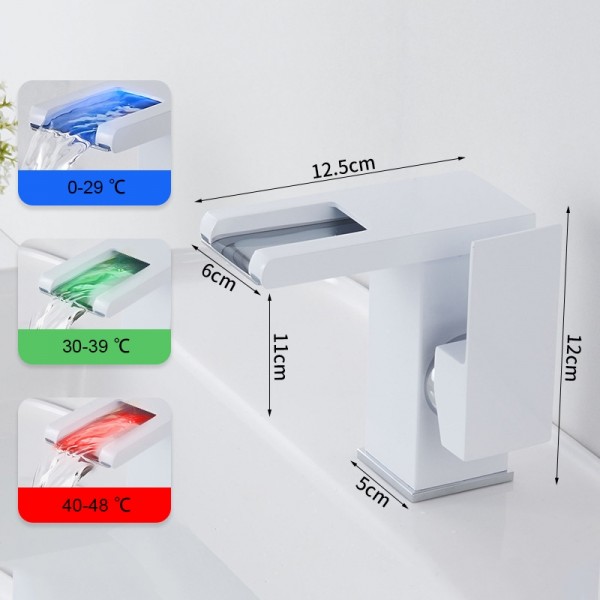 Smart Color-changing Temperature Recognition Faucet, Specification: D Style