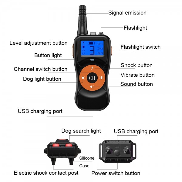 Smart Electronic Remote Control Dog Training Device Waterproof Pets Bark Stopper, Size: For-One-Dog(Red)