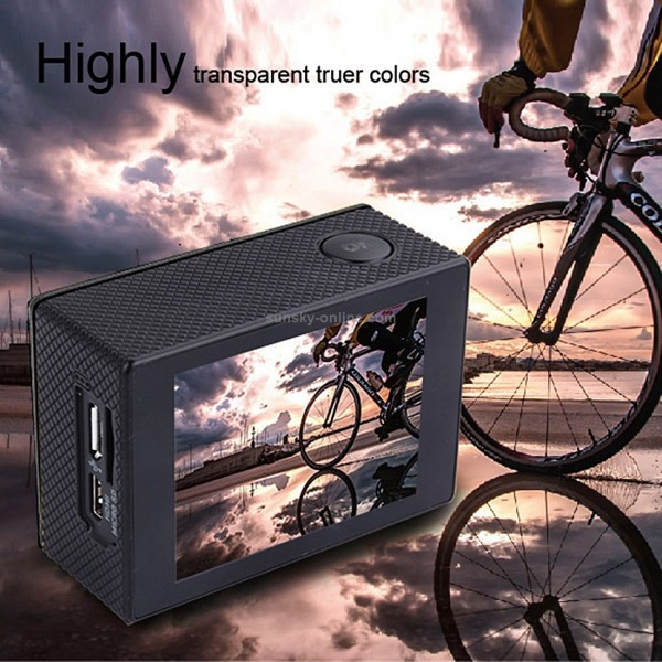 Sports Cam Full HD 1080P H.264 1.5 inch LCD WiFi Edition Sports Camera with 170-degree Wide-angle Lens, Support 30m Waterproof(Black)