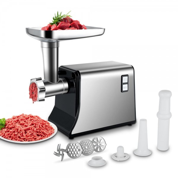 Stainless Steel Electric Meat Grinder Sausage Stuffer Home Use Mincer Machine(EU Plug)