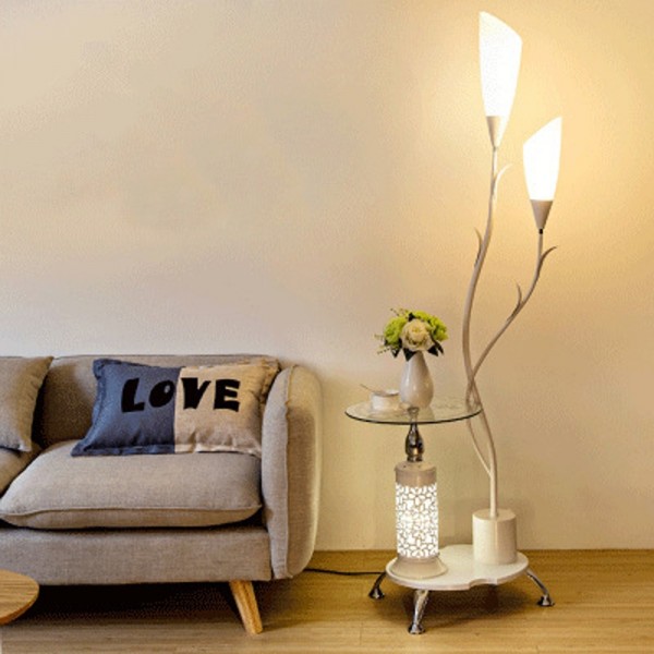 Storage Vertical Floor Lamp, Style:8012(White)