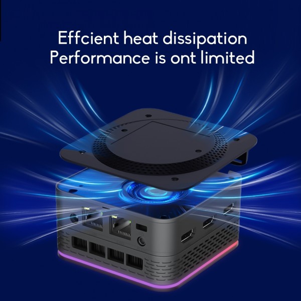 T9 Plus N100 DDR5 8G+0G US Plug 12th Alder Lake Dual Gigabit LAN+3 HDMI 4K HD Pocket Mini PC