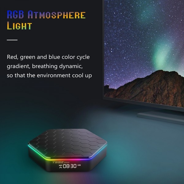 T95Z Plus 8K WiFi6 Android 12.0 Smart TV Box with Remote Control, 2GB+16GB, Allwinner H618 Quad-Core(EU Plug)