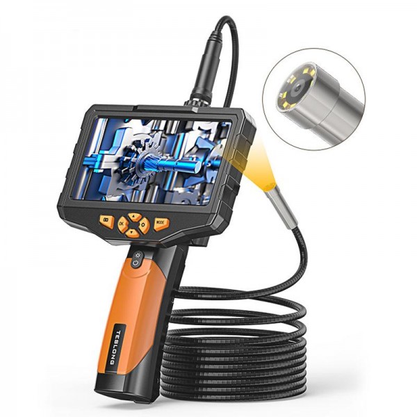 TESLONG NTS300 5 Inch Large Screen Industrial Endoscope Auto Repair Tools, Model:7.6mm Single Lens / 3m