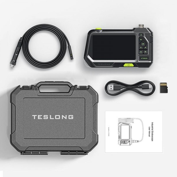 TESLONG NTS500 Industrial Pipeline Endoscope with 5 inch HD Screen, Model:7.6mm Single Lens / 1m