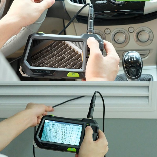 TESLONG NTS500 Industrial Pipeline Endoscope with 5 inch HD Screen, Model:7.6mm Single Lens / 1m