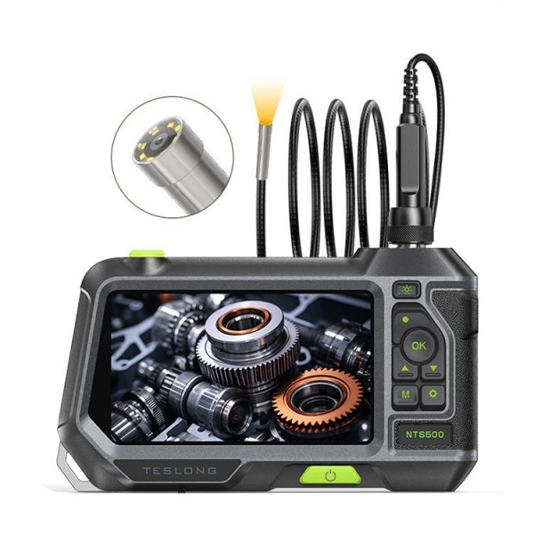 TESLONG NTS500 Industrial Pipeline Endoscope with 5 inch HD Screen, Model:7.6mm Single Lens / 1m