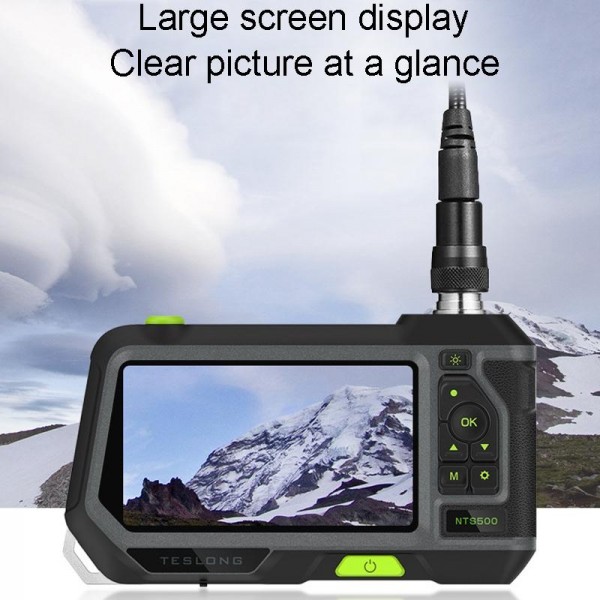 TESLONG NTS500 Industrial Pipeline Endoscope with 5 inch HD Screen, Model:7.6mm Single Lens / 1m