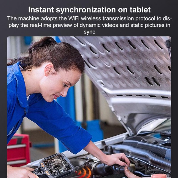 TESLONG TF600 6 Inch Screen 360 Degree Steering Industrial Endoscope 1.55m Length, Model:3.9mm Single Lens